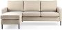 Giga Meubel Bank 3-Zits Beige Stof 200x133x80cm Bank Stenhill Dillon - Thumbnail 2