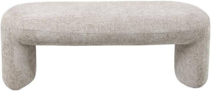 Giga Meubel Bankje Taupe Stof|Textiel Scandinavisch 110x45x40cm