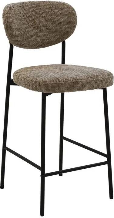 Giga Meubel Barkruk Taupe Stof Zithoogte 75cm 44x50x105cm Vajèn