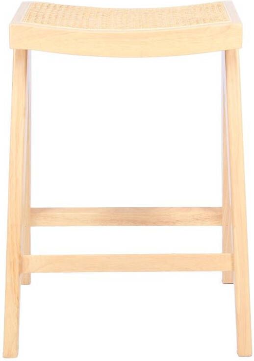 Giga Meubel Barstoel Jules Rotan Rubberhout Naturel Set van 2