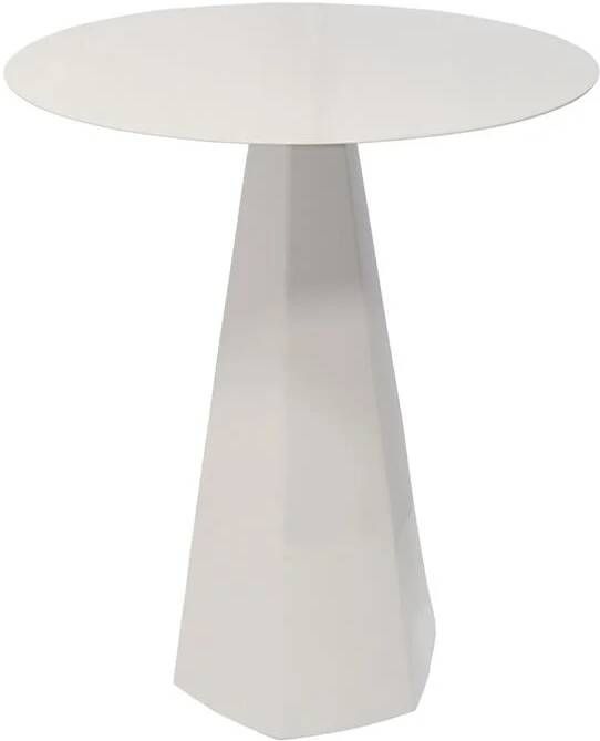 Giga Meubel Bijzettafel Rond Beige Metaal 40x40x48cm Sika