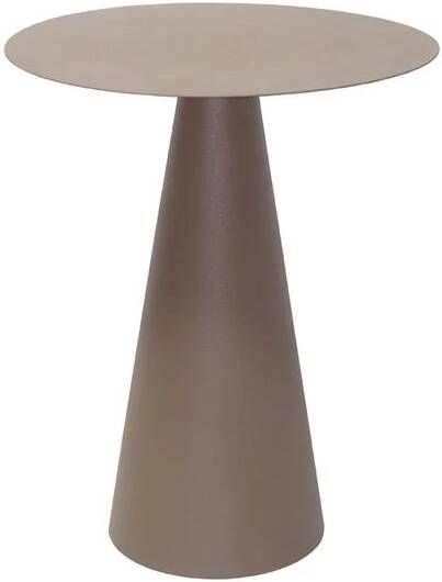 Giga Meubel Bijzettafel Rond Taupe Metaal 40 5x40 5x52cm Faye