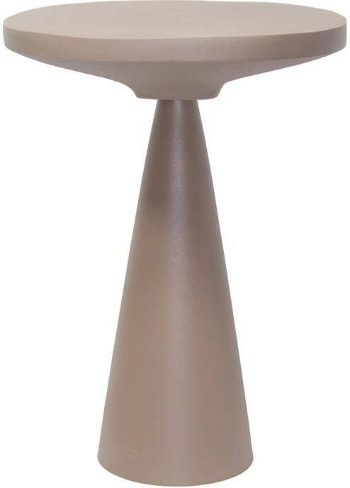 Giga Meubel Bijzettafel Rond Taupe Aluminium 44x44x60cm Elice