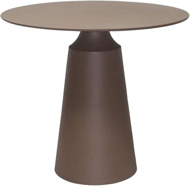 Giga Meubel Bijzettafel Rond Taupe Aluminium 69x69x61 5cm Else