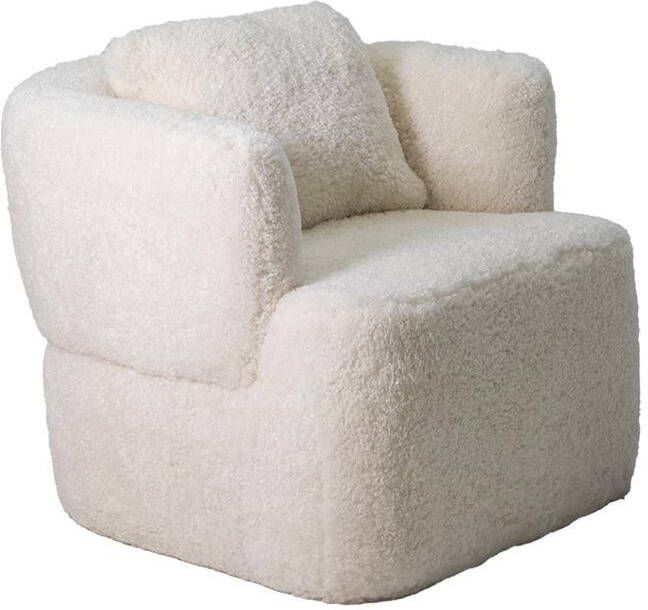 Giga Meubel Draaifauteuil Beige Fluffy Zithoogte 43cm Ollie