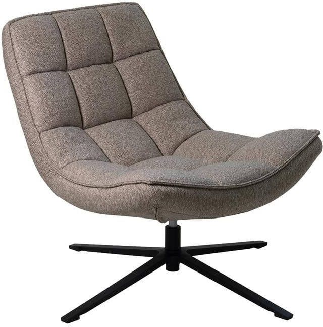 Giga Meubel Draaifauteuil Stof|Textiel Taupe 86x74x84cm Mattis