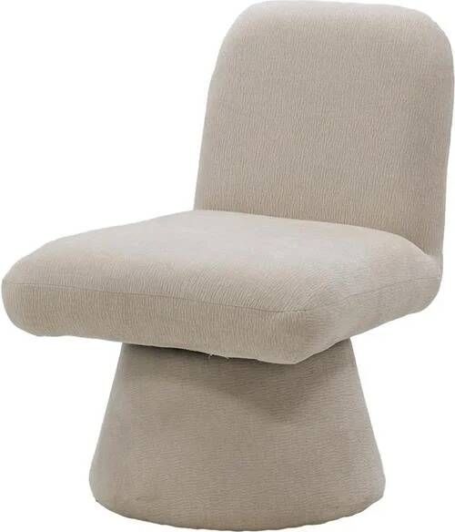 Giga Meubel Draaifauteuil Taupe Stof Japandi Olivier