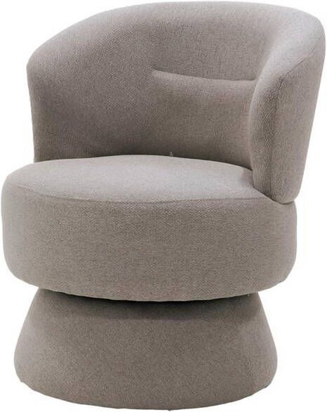 Giga Meubel Draaifauteuil Taupe Stof Zithoogte 45cm Moïse