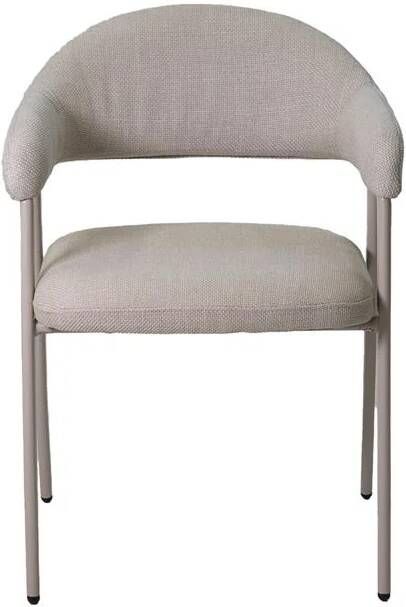 Giga Meubel Eetkamerstoel Beige Stof Textiel Zithoogte 47cm Linde
