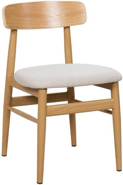Giga Meubel Eetkamerstoel Beige Walnoot Liza Set van 2
