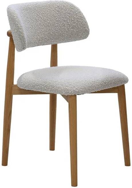 Giga Meubel Eetkamerstoel Lexi Eikenhout Polyester Beige Set van 2