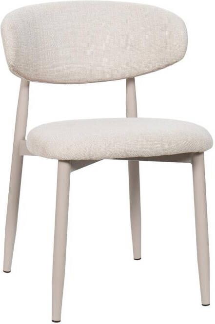 Giga Meubel Eetkamerstoel Beige|Beige Zithoogte 47cm Alexia Set van 2