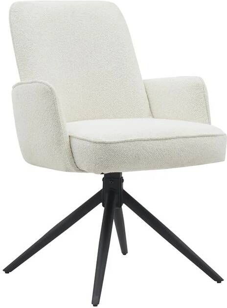 Giga Meubel Eetkamerstoel Stof Beige Draaibaar Zithoogte 49cm Claire