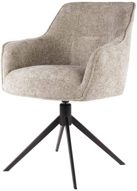 Giga Meubel Eetkamerstoel Draaibaar Beige Pull Set van 2