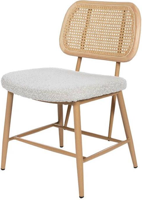 Giga Meubel Eetkamerstoel Hout Beige Zithoogte 49cm 54x54x83cm