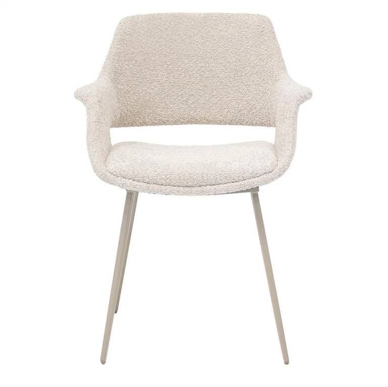 Giga Meubel Eetkamerstoel Stof Beige Incl. Armleuning 57x58x82cm Jess