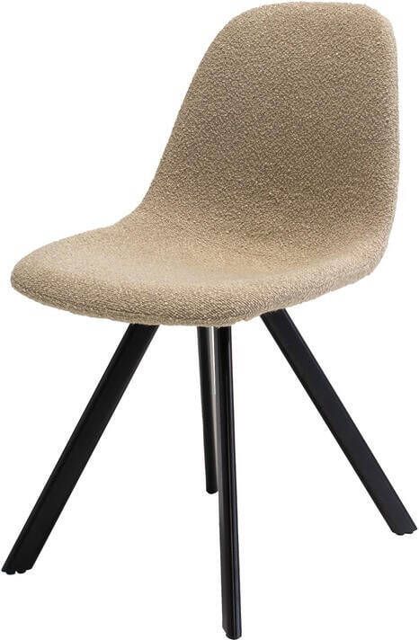 Giga Meubel Eetkamerstoel Taupe Bouclé Zithoogte 47cm King Set van 2