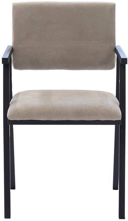 Giga Meubel Eetkamerstoel Taupe Stof Zitbreedte 48cm Linn