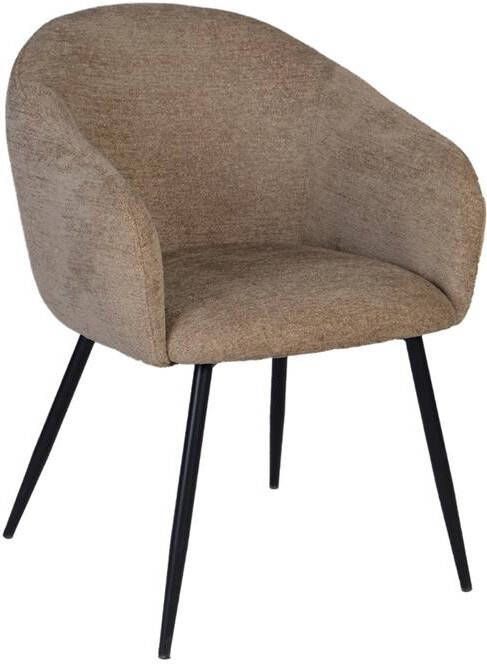 Giga Meubel Eetkamerstoel Taupe Stof Meau Set van 2