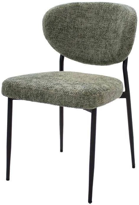 Giga Meubel Eetkamerstoel Stof Groen Zithoogte 49cm 57x48x80cm Vajèn