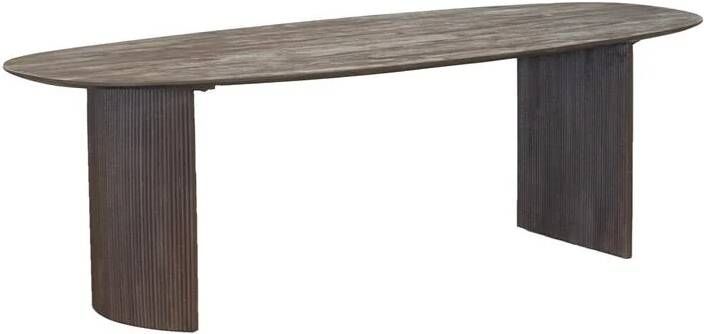 Giga Meubel Eettafel 200cm Deens Ovaal Donkerbruin Mangohout