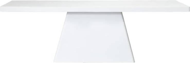 Giga Meubel Eettafel Rechthoek 200cm Wit Eco Composiet Acryl Coating Avia