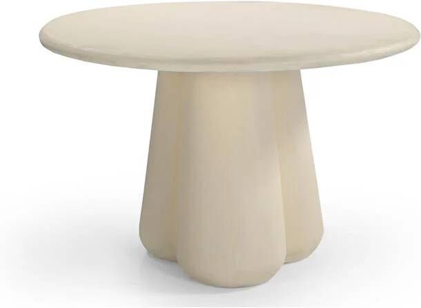 Giga Meubel Eettafel Beige Rond Ø120cm Beton Ciré Tafel Boaz