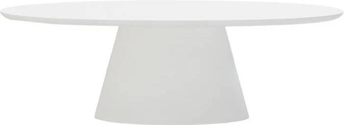 Giga Meubel Eettafel Ovaal 200cm Wit Eco Composiet Acryl Coating Cleo
