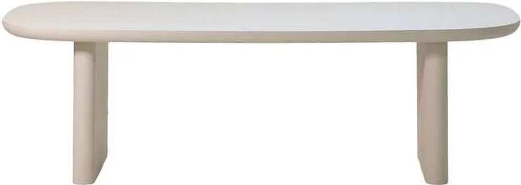 Giga Meubel Eettafel Maya Deens Ovaal Beige Betonlook 240x100x75cm