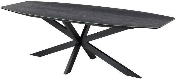 Giga Meubel Eettafel Deens Ovaal 240cm Keramisch Grijs X-Poot Alicia