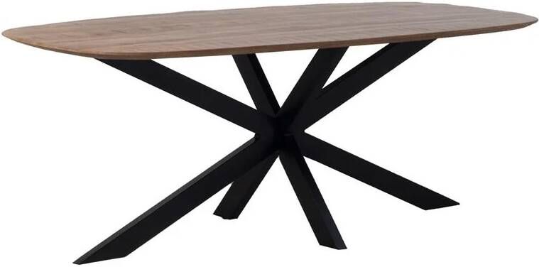 Giga Meubel Eettafel Deens Ovaal Bruin Hout 160cm Tafel Jordan
