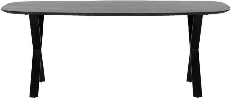 Giga Meubel Eettafel Deens Ovaal Zwart Mangohout Gordon