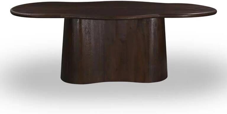 Giga Meubel Eettafel Organisch 260cm Donkerbruin Mangohout Jessie