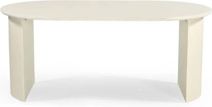 Giga Meubel Eettafel Ovaal 180cm Beige Betonlook Demy