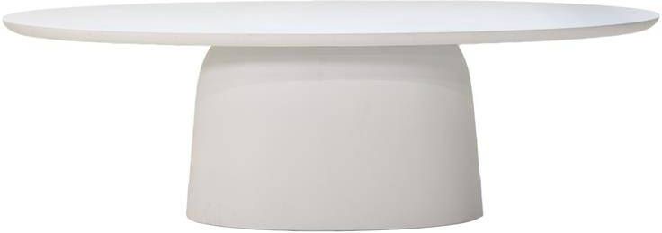 Giga Meubel Eettafel Ovaal 200cm Wit Betonlook Myrna