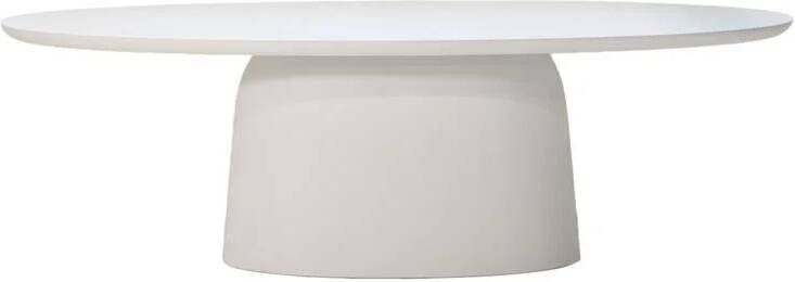 Giga Meubel Eettafel Ovaal 240cm Wit Betonlook Myrna