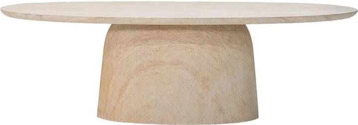 Giga Meubel Eettafel Ovaal 300cm Naturel Betonlook Myrna
