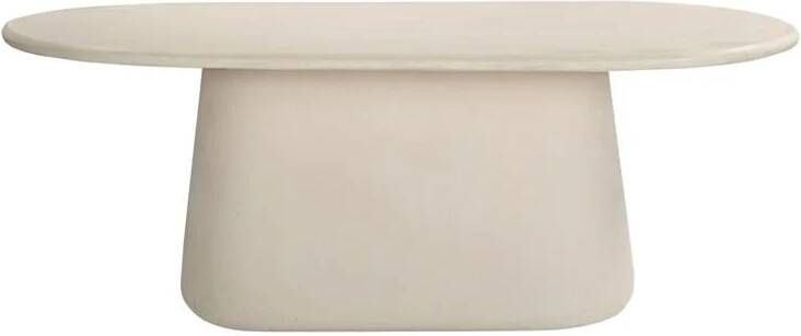 Giga Meubel Eettafel Ovaal Betonlook Beige 160cm Tafel Romy