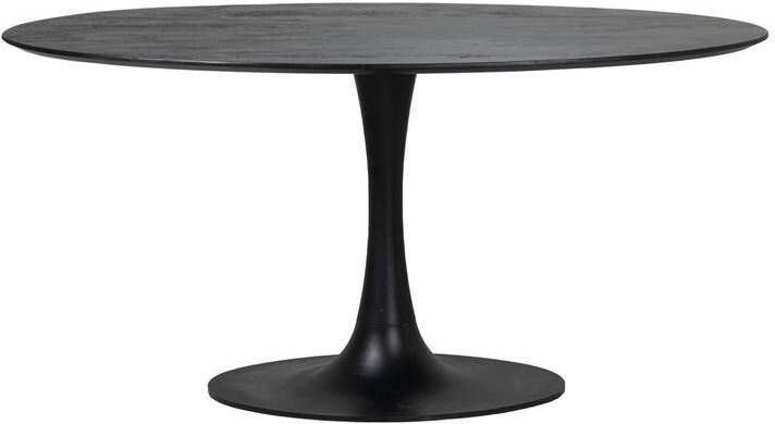 Giga Meubel Eettafel Ovaal Zwart 160cm O-poot Tafel Ziggy