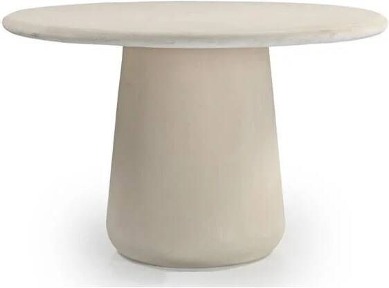 Giga Meubel Eettafel Beige Rond Ø120cm Beton Ciré Eettafel Romy