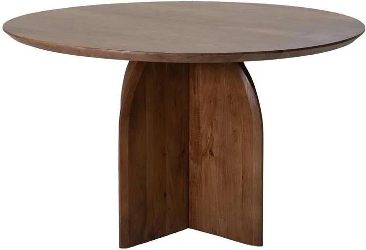 Giga Meubel Eettafel Rond Ø130cm Bruin Acaciahout Danae