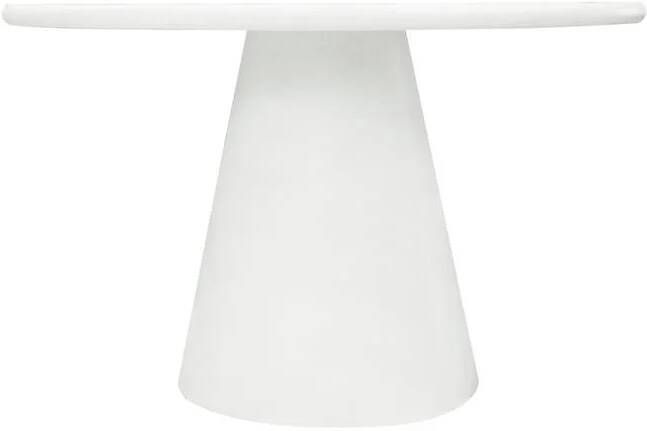 Giga Meubel Eettafel Rond Wit 120cm Beton Ciré Fenna