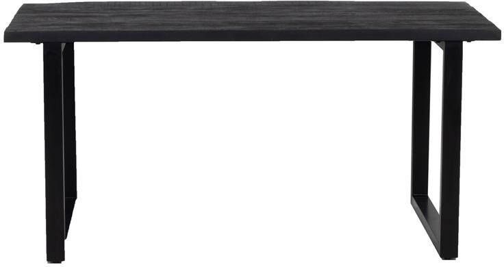Giga Meubel Eettafel Zwart Mangohout 160cm Eettafel Martin