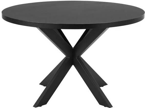 Giga Meubel Eettafel Rond 120cm Zwart 2-4 Personen Vancouver