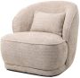 Giga Meubel Fauteuil Bouclé Taupe Japandi Stijl Zithoogte 45cm - Thumbnail 2