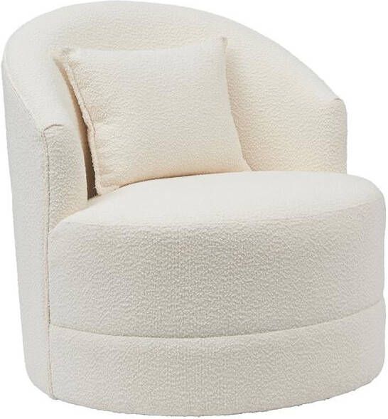 Giga Meubel Fauteuil Bouclé Beige Zithoogte 44 5cm 75x75x82cm