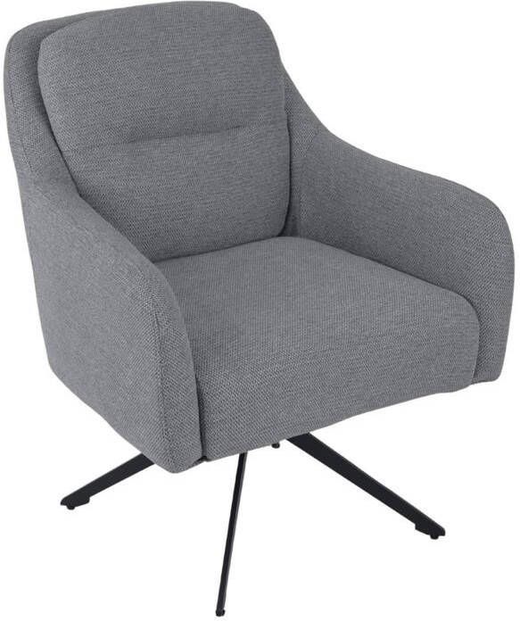 Giga Meubel Fauteuil Taupe Draaibaar Stof Matthias