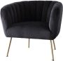 Giga Meubel Fauteuil Velvet Zwart Amy - Thumbnail 2