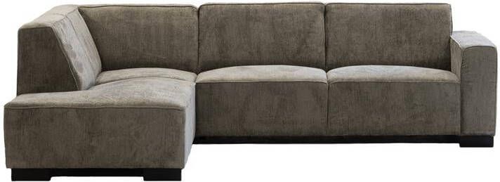 Giga Meubel Hoekbank Taupe 3 5-Zits Links 274x205x80cm Napoli