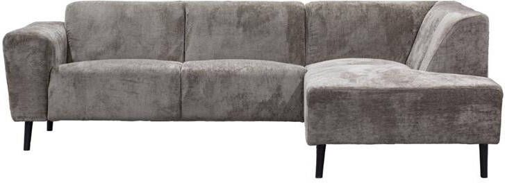 Giga Meubel Hoekbank Taupe 3-Zits Rechts 242x160x73cm Turin